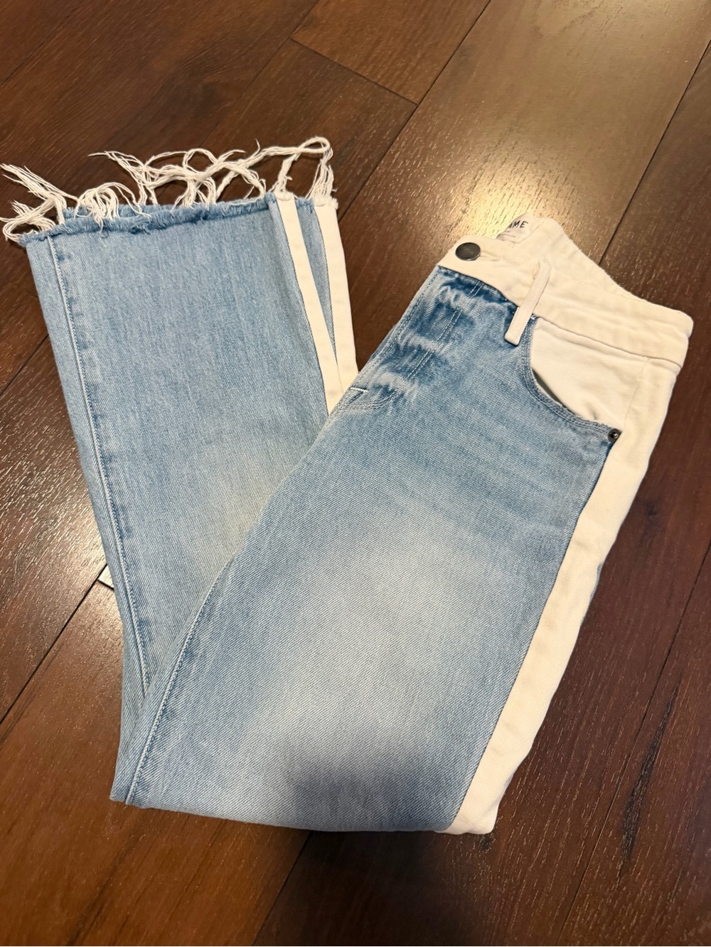 Frame Denim Le Crop Mini Boot jeans 24 denim tuxedo stripe - Picture 8 of 8